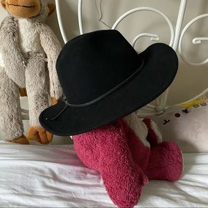 Price Firm: NWT Auxiliary Western Black Wool Fedora S/M